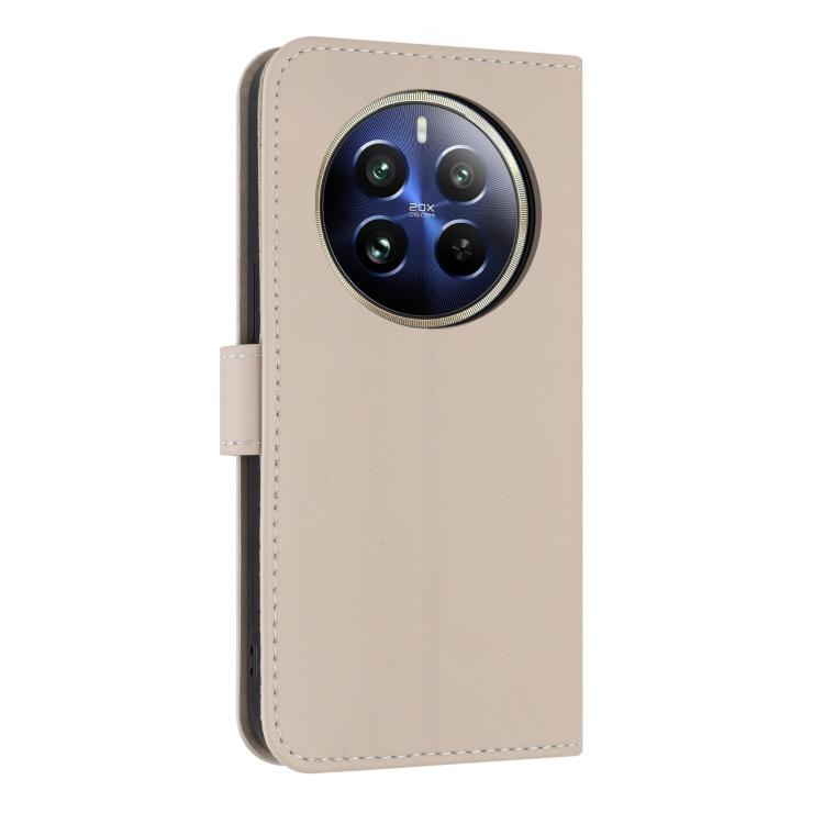 For Realme 12 Pro 5G / P1 Pro Metal Bow Leather Phone Case with Hand Strap