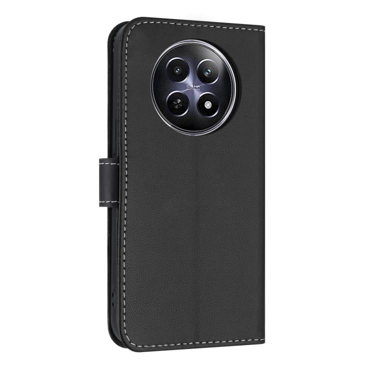 For Realme 13 5G / 12 5G / C65 5G Metal Bow Leather Phone Case with Hand Strap