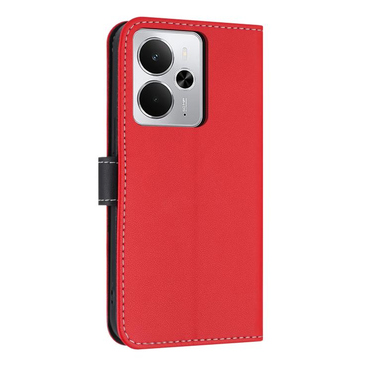 For Realme 14 5G / P3 5G Metal Bow Leather Phone Case with Hand Strap