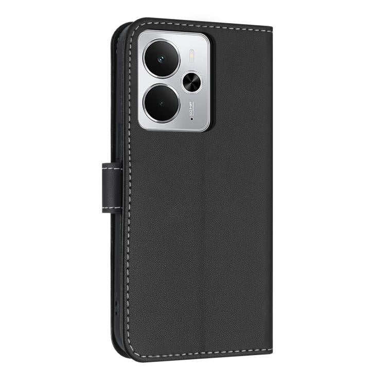 For Realme 14 5G / P3 5G Metal Bow Leather Phone Case with Hand Strap