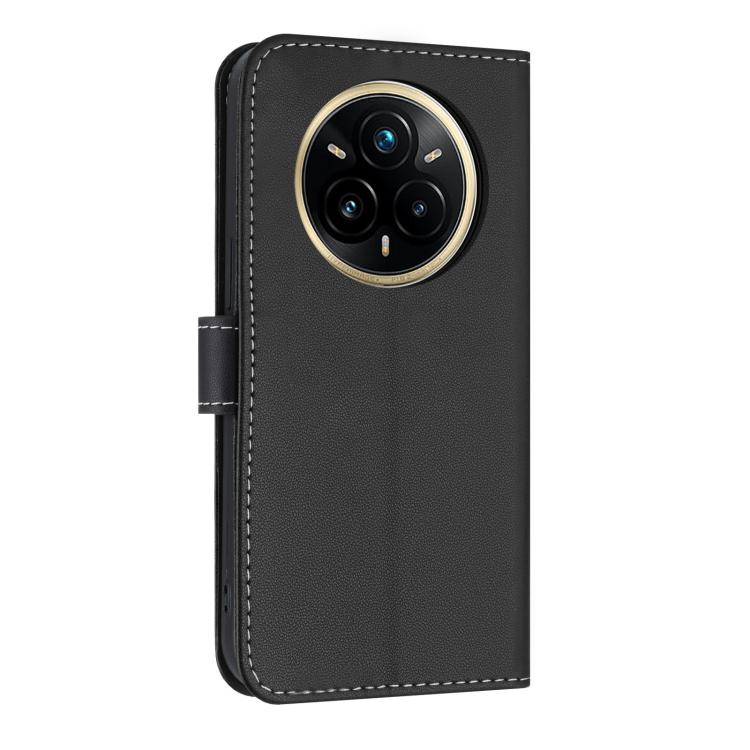 For Realme 14 Pro 5G India Metal Bow Leather Phone Case with Hand Strap