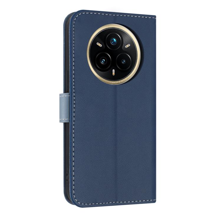 For Realme 14 Pro+ 5G Metal Bow Leather Phone Case with Hand Strap