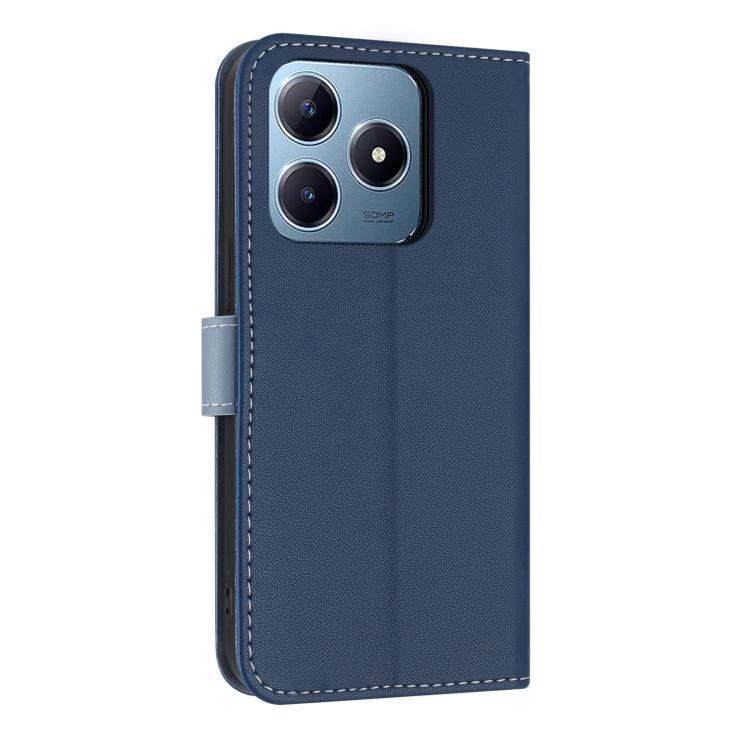 For Realme C63 4G Global / C61 Metal Bow Leather Phone Case with Hand Strap