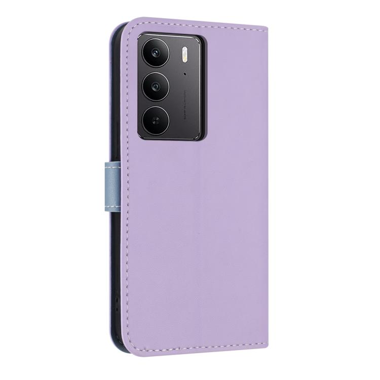 For Realme C75 4G Global / P3x Metal Bow Leather Phone Case with Hand Strap