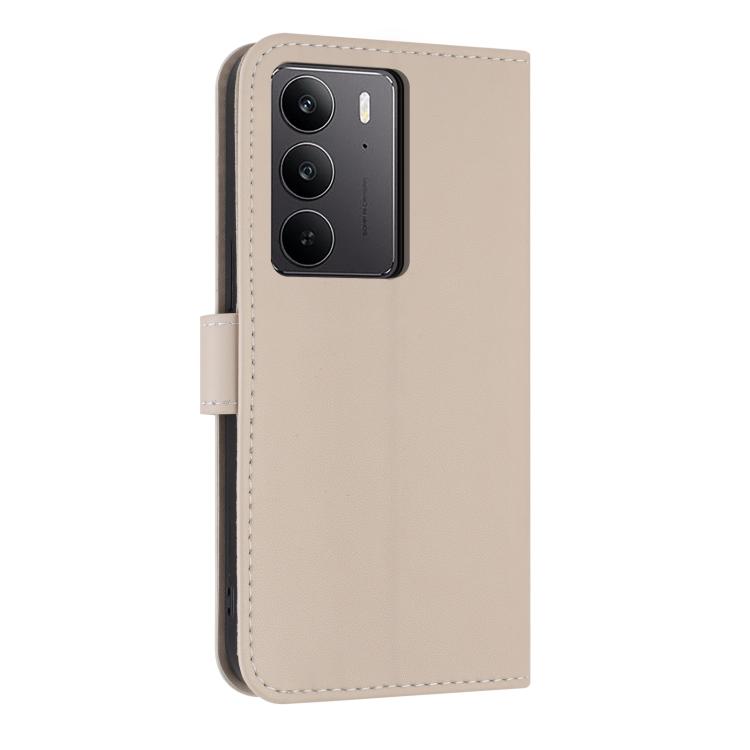 For Realme C75 4G Global / P3x Metal Bow Leather Phone Case with Hand Strap