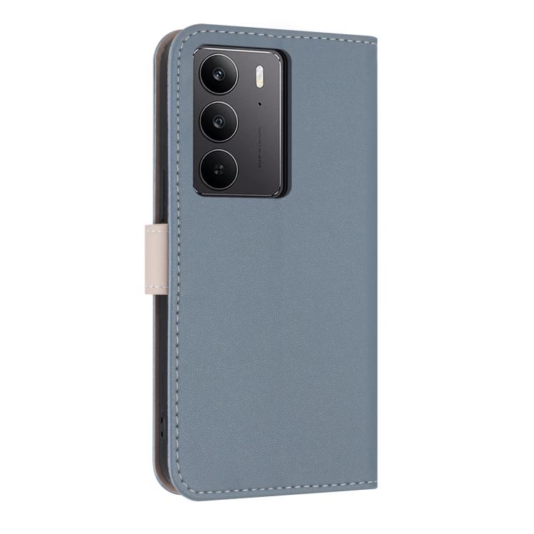For Realme C75 4G Global / P3x Metal Bow Leather Phone Case with Hand Strap