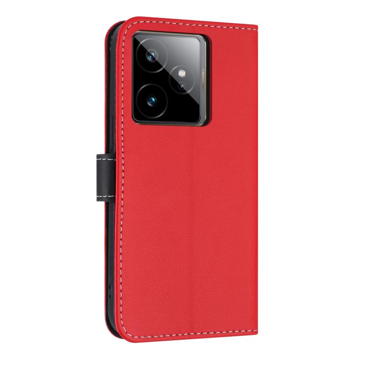For Realme GT7 5G Metal Bow Leather Phone Case with Hand Strap