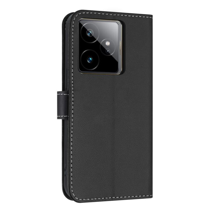 For Realme GT7 5G Metal Bow Leather Phone Case with Hand Strap