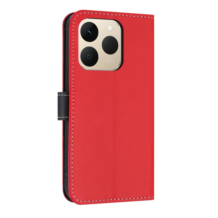 For Realme 15T 5G Metal Bow Leather Phone Case with Hand Strap