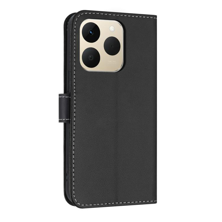 For Realme 15T 5G Metal Bow Leather Phone Case with Hand Strap