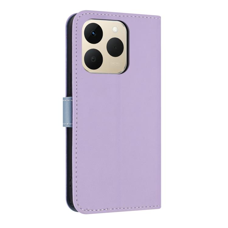 For Realme 15T 5G Metal Bow Leather Phone Case with Hand Strap
