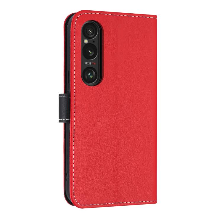 For Sony Xperia 1 VI Metal Bow Leather Phone Case with Hand Strap