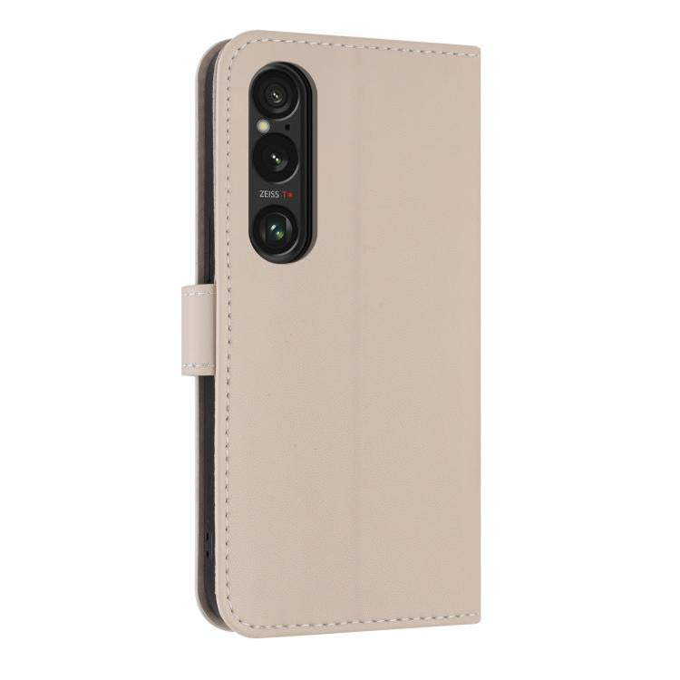For Sony Xperia 1 VI Metal Bow Leather Phone Case with Hand Strap