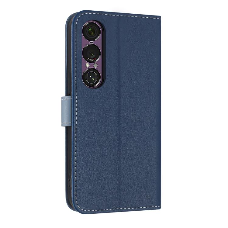 For Sony Xperia 1 VII Metal Bow Leather Phone Case with Hand Strap