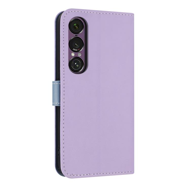 For Sony Xperia 1 VII Metal Bow Leather Phone Case with Hand Strap
