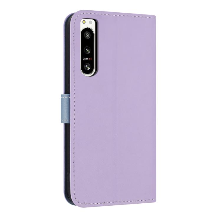 For Sony Xperia 5 IV Metal Bow Leather Phone Case with Hand Strap
