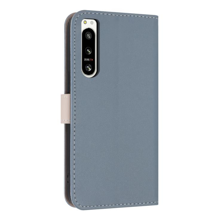 For Sony Xperia 5 IV Metal Bow Leather Phone Case with Hand Strap
