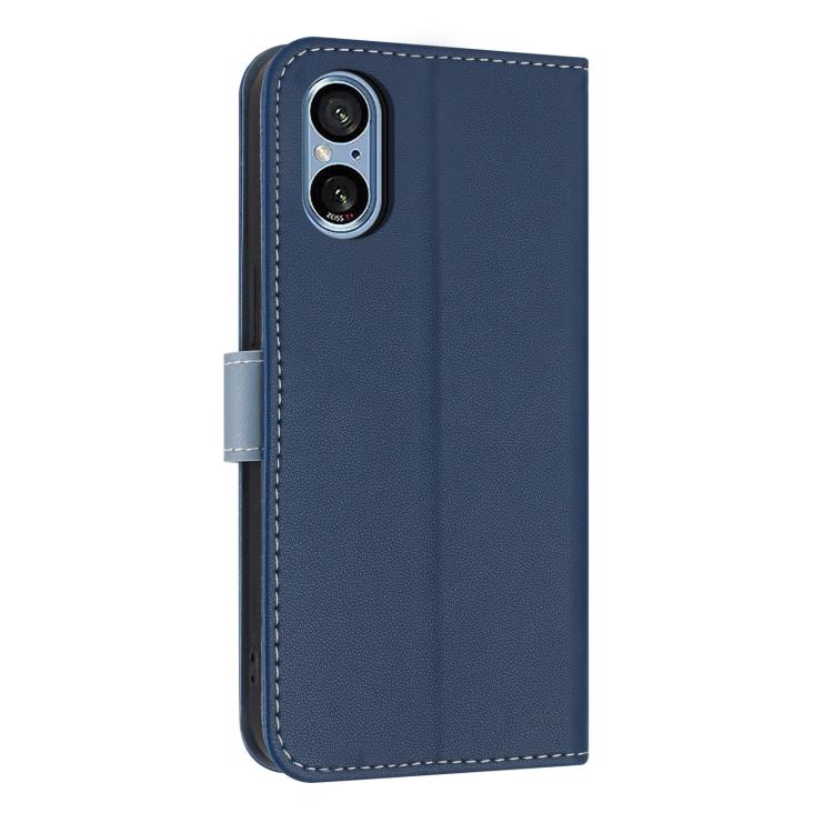 For Sony Xperia 5 V Metal Bow Leather Phone Case with Hand Strap