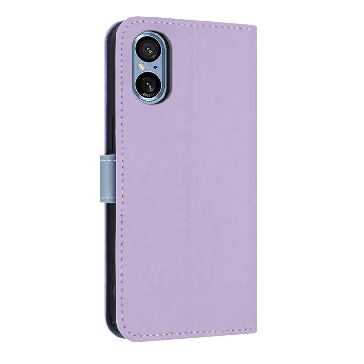 For Sony Xperia 5 V Metal Bow Leather Phone Case with Hand Strap