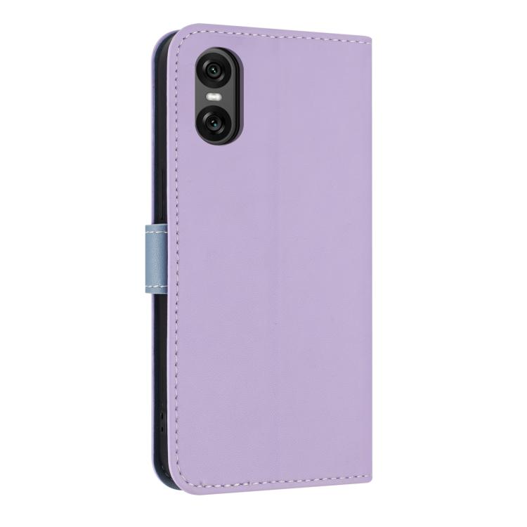For Sony Xperia 5 VI Metal Bow Leather Phone Case with Hand Strap