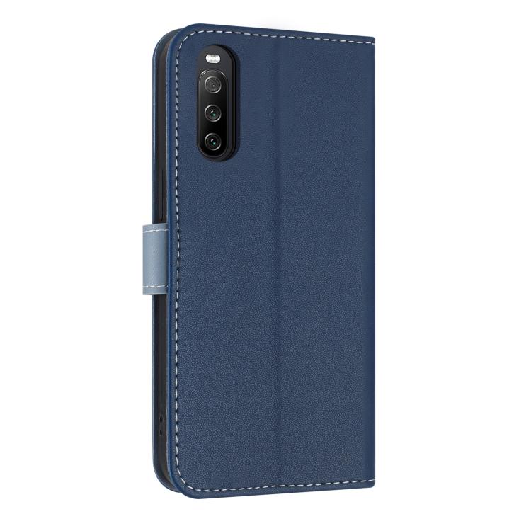 For Sony Xperia 10 IV Metal Bow Leather Phone Case with Hand Strap