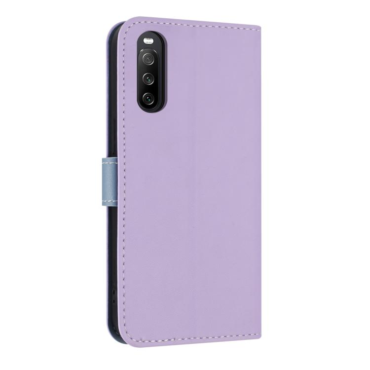For Sony Xperia 10 IV Metal Bow Leather Phone Case with Hand Strap