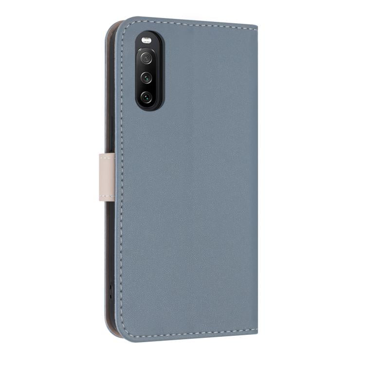 For Sony Xperia 10 V Metal Bow Leather Phone Case with Hand Strap