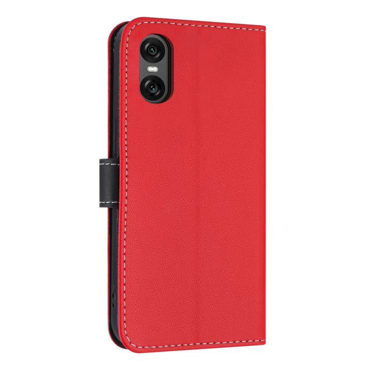 For Sony Xperia 10 VI Metal Bow Leather Phone Case with Hand Strap