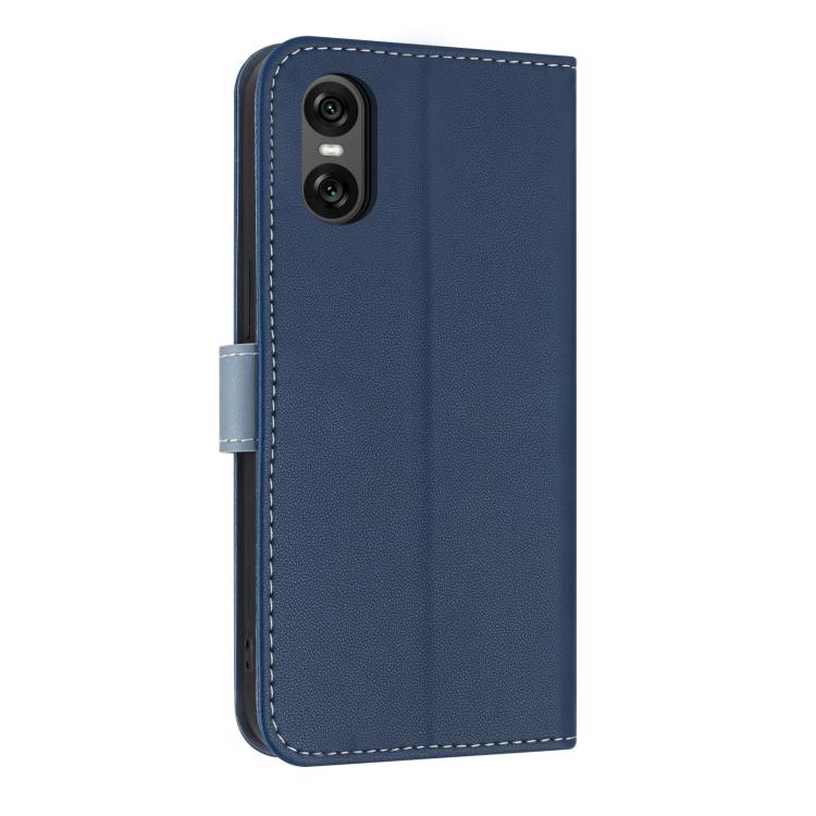 For Sony Xperia 10 VI Metal Bow Leather Phone Case with Hand Strap