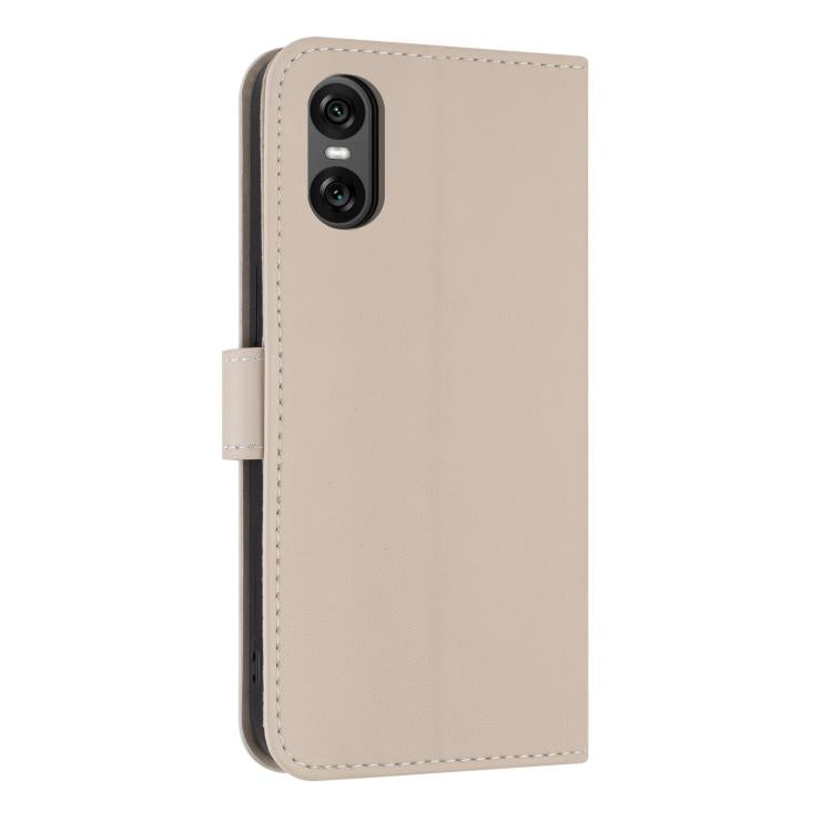 For Sony Xperia 10 VI Metal Bow Leather Phone Case with Hand Strap