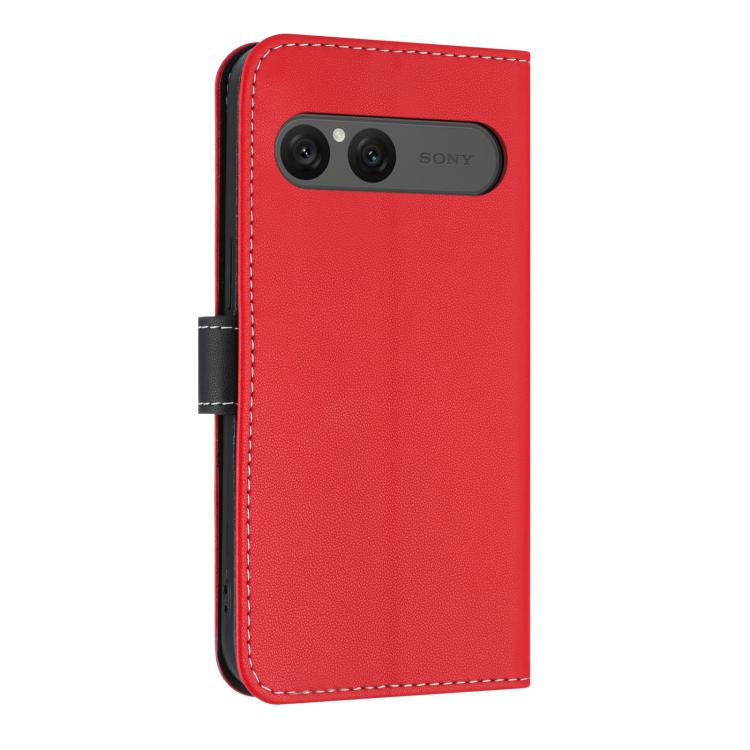 For Sony Xperia 10 VII Metal Bow Leather Phone Case with Hand Strap