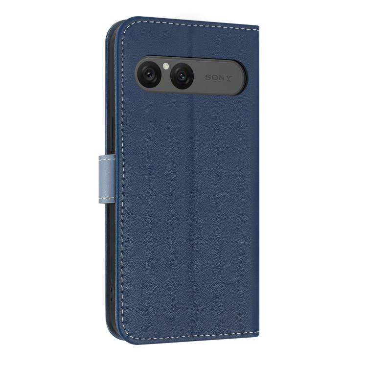 For Sony Xperia 10 VII Metal Bow Leather Phone Case with Hand Strap