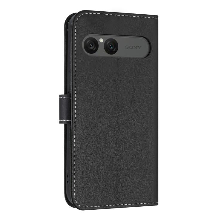 For Sony Xperia 10 VII Metal Bow Leather Phone Case with Hand Strap