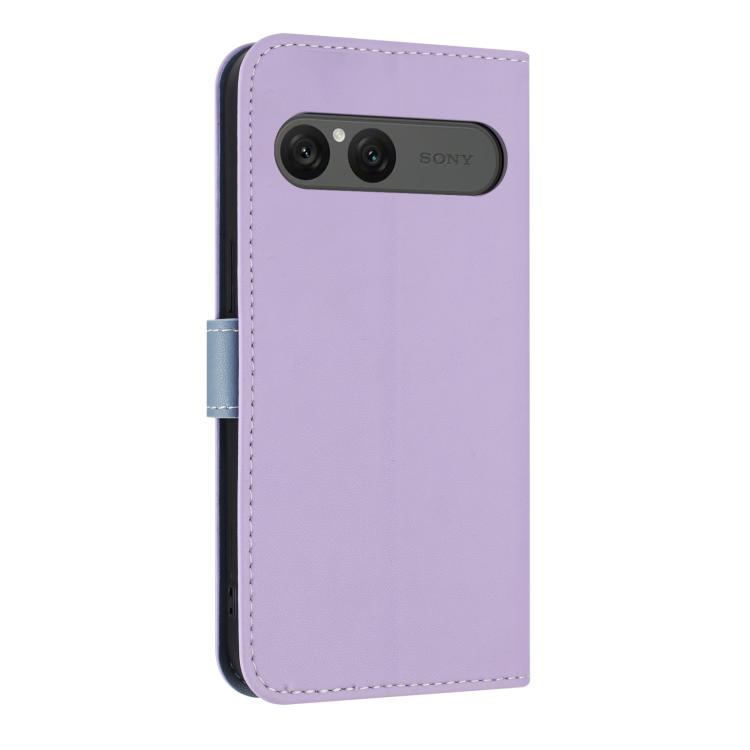 For Sony Xperia 10 VII Metal Bow Leather Phone Case with Hand Strap