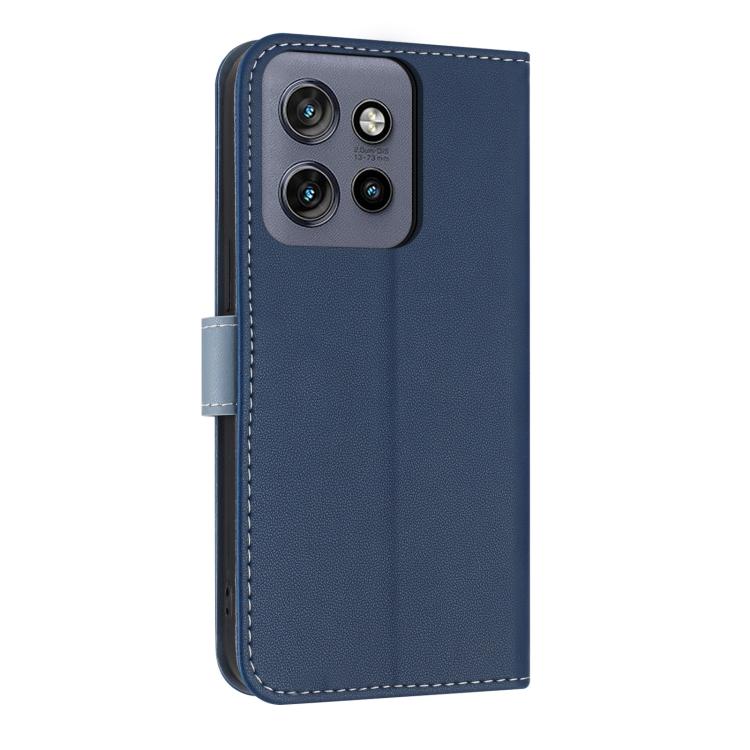 For Motorola Edge 50 Neo 5G Metal Bow Leather Phone Case with Hand Strap