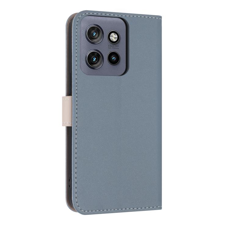 For Motorola Edge 50 Neo 5G Metal Bow Leather Phone Case with Hand Strap