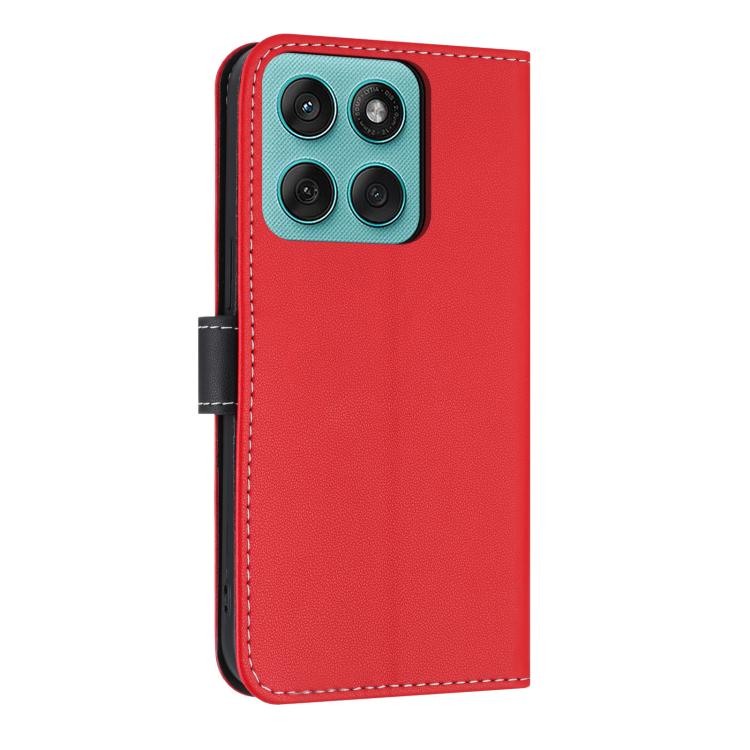 For Motorola Edge 60 Pro Metal Bow Leather Phone Case with Hand Strap