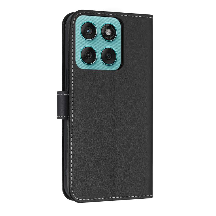 For Motorola Edge 60 Pro Metal Bow Leather Phone Case with Hand Strap