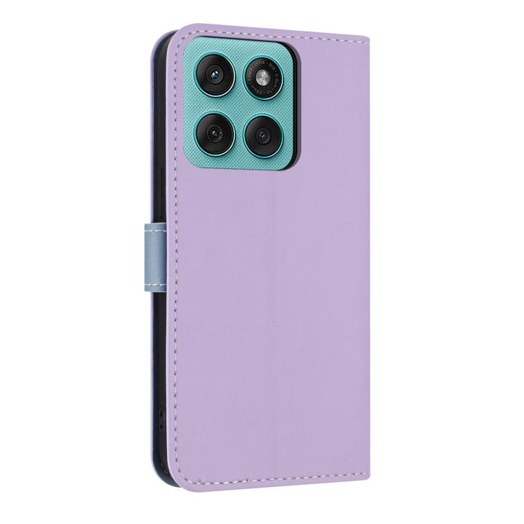 For Motorola Edge 60 Pro Metal Bow Leather Phone Case with Hand Strap