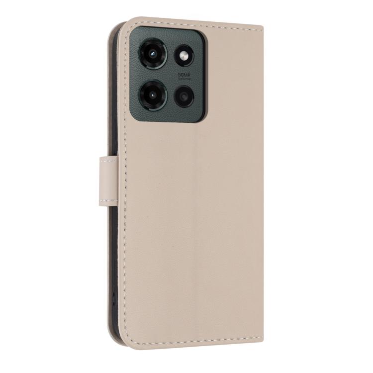 For Motorola Moto G 5G 2025 Metal Bow Leather Phone Case with Hand Strap