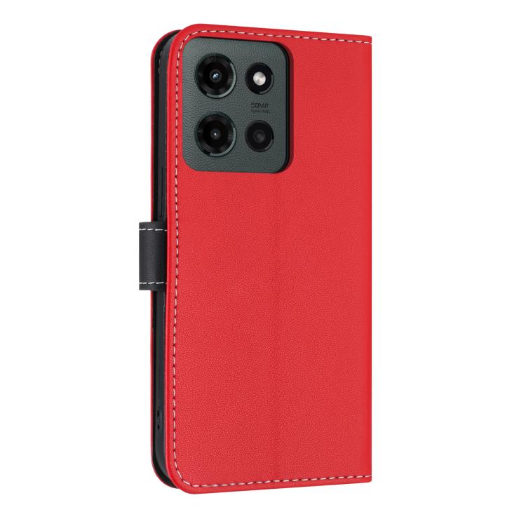 For Motorola Moto G Power 2025 Metal Bow Leather Phone Case with Hand Strap
