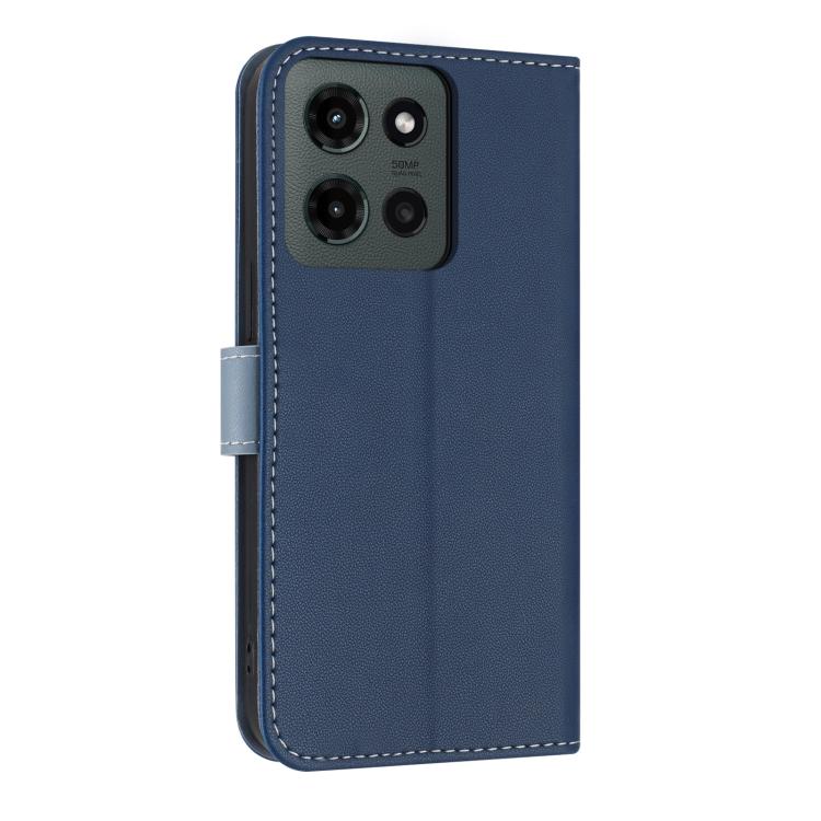 For Motorola Moto G Power 2025 Metal Bow Leather Phone Case with Hand Strap