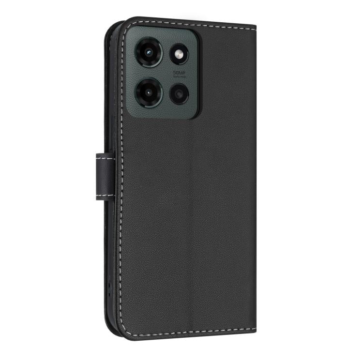For Motorola Moto G Power 2025 Metal Bow Leather Phone Case with Hand Strap