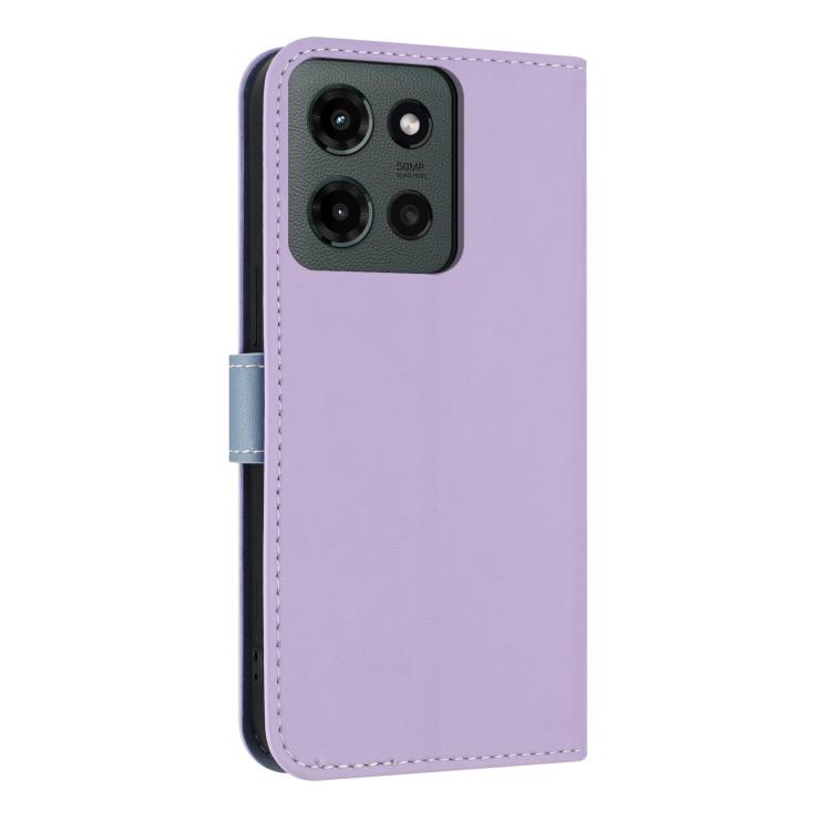 For Motorola Moto G Power 2025 Metal Bow Leather Phone Case with Hand Strap