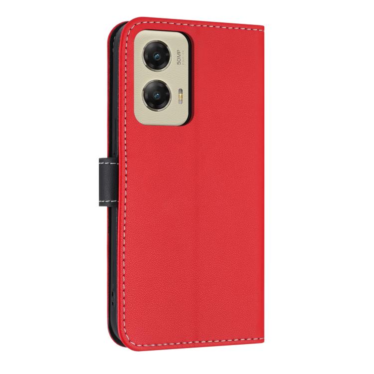 For Motorola Moto G Stylus 5G 2024 Metal Bow Leather Phone Case with Hand Strap