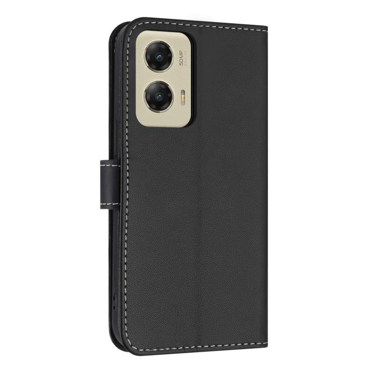 For Motorola Moto G Stylus 5G 2024 Metal Bow Leather Phone Case with Hand Strap
