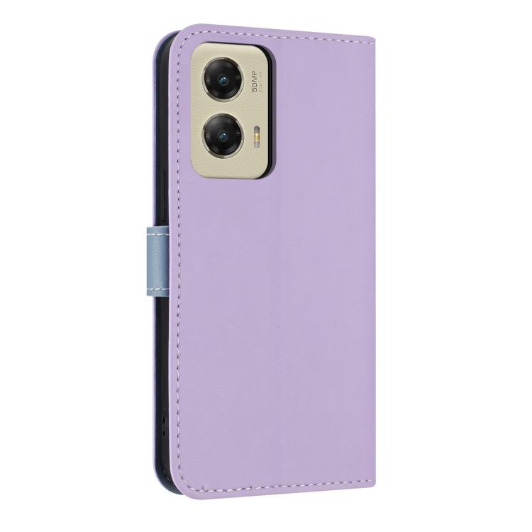 For Motorola Moto G Stylus 5G 2024 Metal Bow Leather Phone Case with Hand Strap