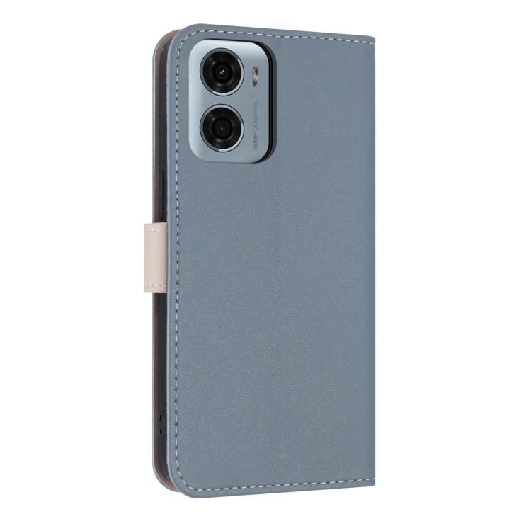 For Motorola Moto G05 / E15 Metal Bow Leather Phone Case with Hand Strap