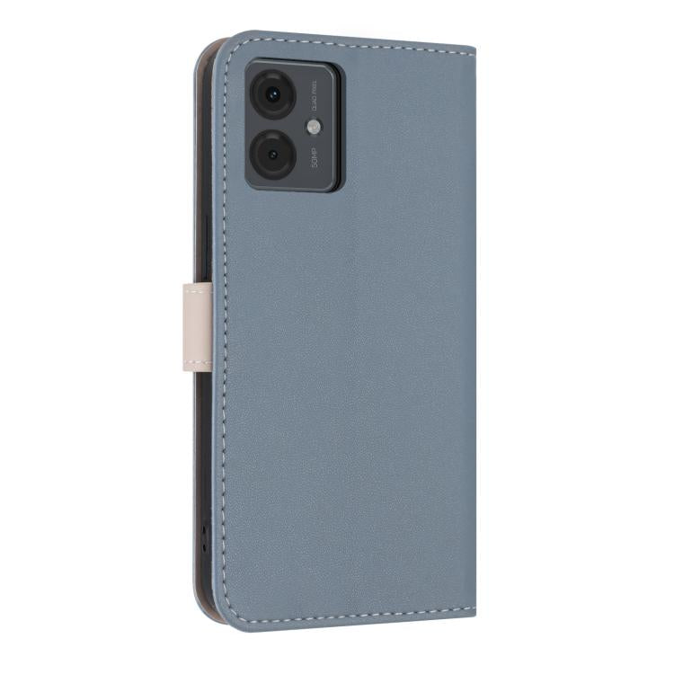 For Motorola Moto G14 4G / G64 JP Metal Bow Leather Phone Case with Hand Strap