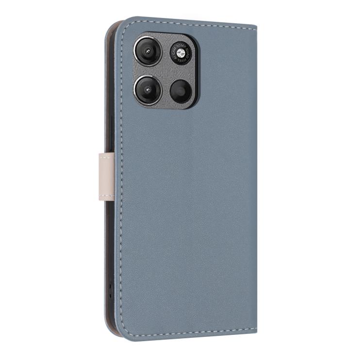 For Motorola Moto G15 / G15 Power Metal Bow Leather Phone Case with Hand Strap